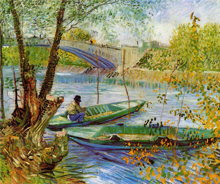 Fishing In The Spring Van Gogh Oil Painting